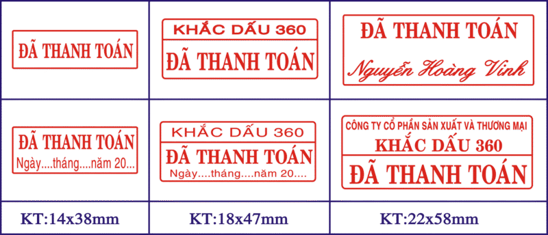 Khắc dấu đã thanh toán