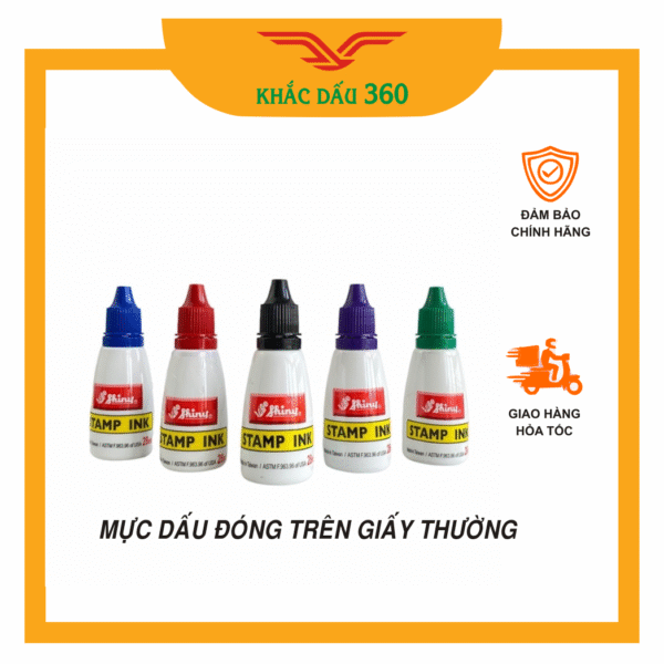 Mực con dấu đóng trên giấy thường